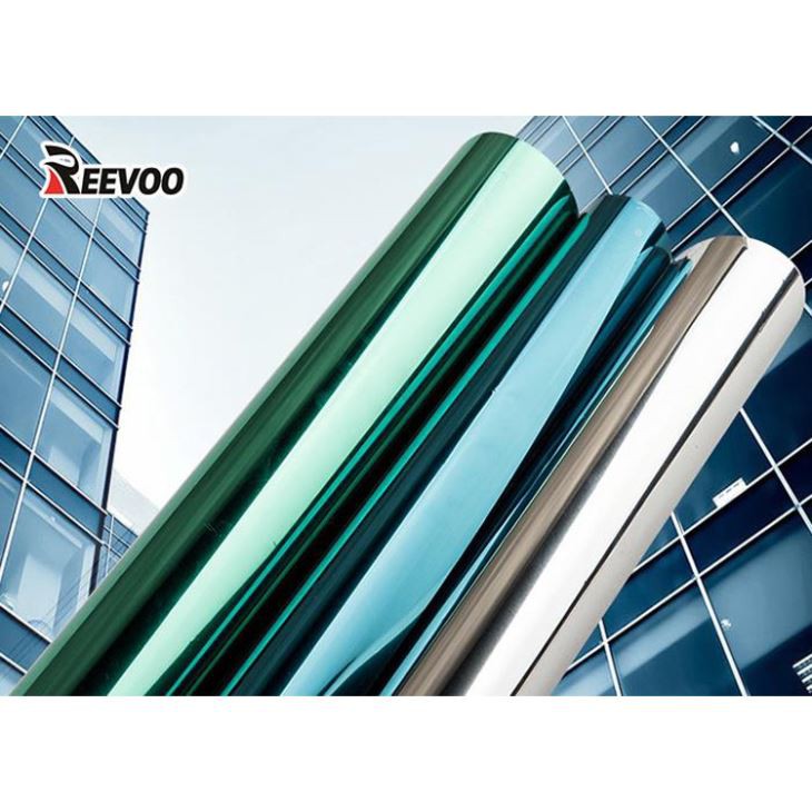 Zilā privātuma saules spoguļa infrasarkanā atstarojošā stikla plēve