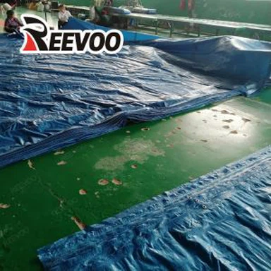PE pārklāts tents kravas automobiļu pārsegumam un teltīm
